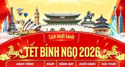 Lịch khởi hành tour Tết 2026